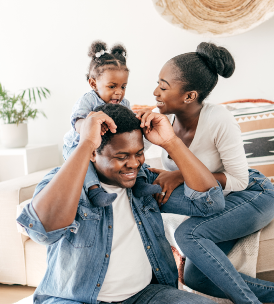 African family with a toddler
